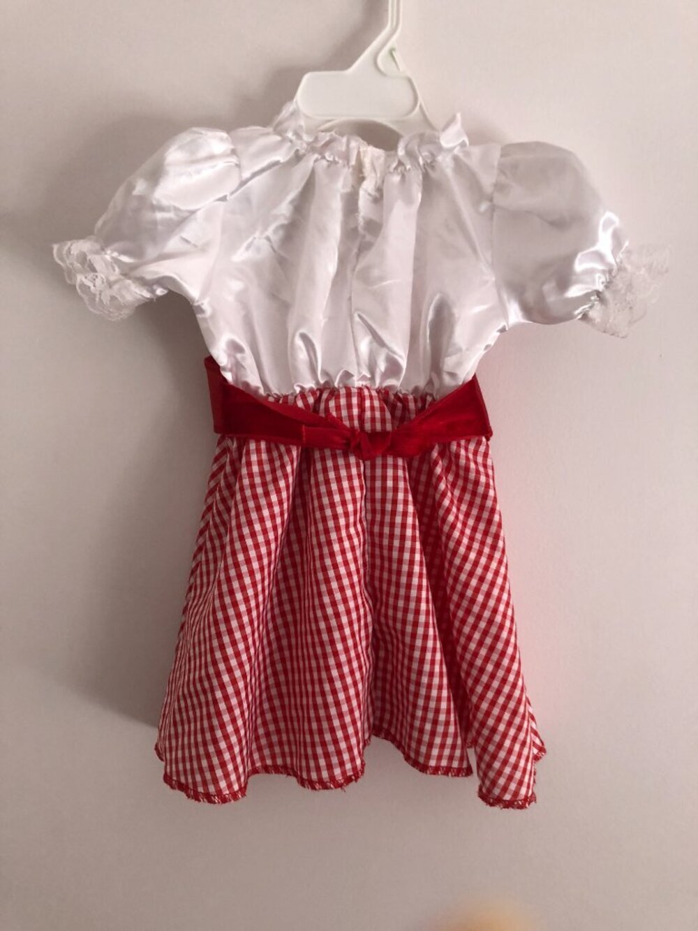 Disguise Baby Costume Dress 12-18M Gingham Red White Oktoberfest Pirate - Picture 3 of 10